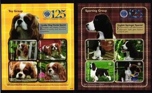 Sierra Leone 5252-5259 postfrisch Kleinbogensatz / Hunde #KC639