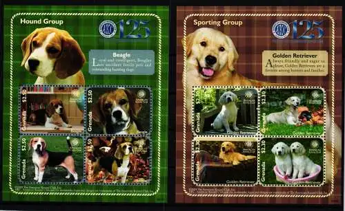 Grenada 6161-6168 postfrisch Kleinbogensatz / Hunde #KC640