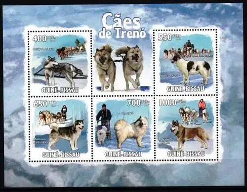 Guinea Bissau 4456-4460 postfrisch Kleinbogen / Hunde #KC645