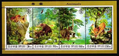 Korea Nord Block 553 postfrisch Wildtiere #KC673