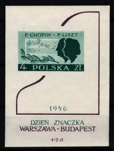 Polen Block 19 postfrisch Pianisten #KC750