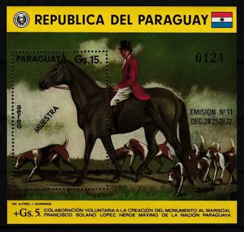 Paraguay Block 243 mit Aufdruck MUESTRA postfrisch Kunst #KC803