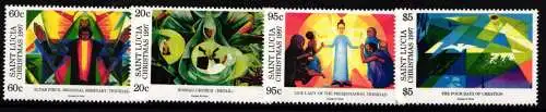 St. Lucia 1090-1093 postfrisch Weihnachten #II087