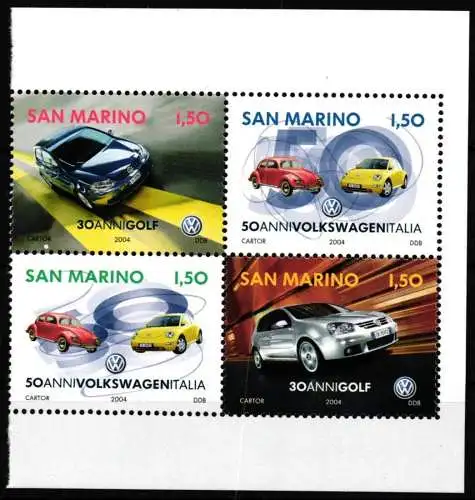 San Marino H-Blatt mit 2154-2157 postfrisch Volkswagen #NE702
