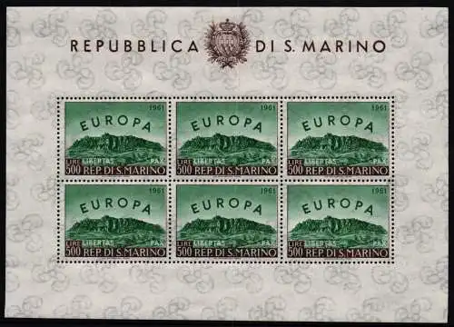 San Marino 700 postfrisch als Kleinbogen, Cept #NE703