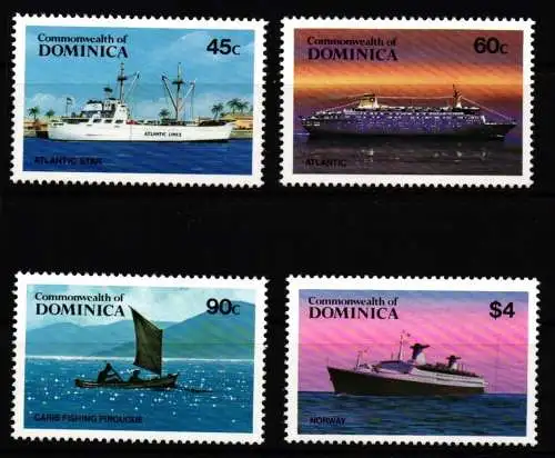 Dominica 856-859 postfrisch Schiffe #NE774