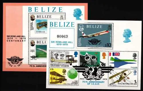 Belize Block 8-9 postfrisch Flugzeuge #NE759