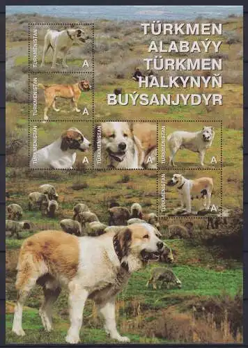 Turkmenistan Block 34 postfrisch Hunde #NE813