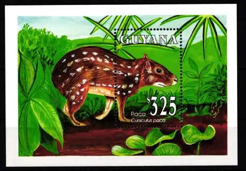 Guyana Block 245 postfrisch Wildtiere #NE827