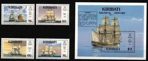 Kiribati Block 18 + 561-564 postfrisch Schiffe #NE769