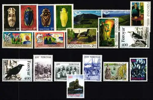 Dänemark Färöer Jahrgang 1995 mit 272-290 postfrisch #KG496