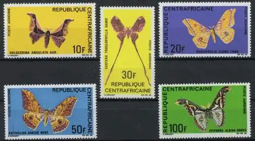 Zentralafrikanische Republik 183-187 postfrisch Schmetterling #GL817