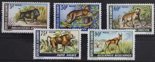 Dahomey 337-341 postfrisch Wildtiere #WR668