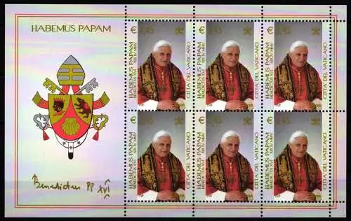 Vatikan 1517 postfrisch als Kleinbogen #NI201