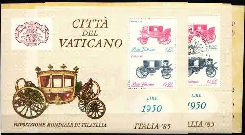 Vatikan Block 8 mit 880-881 postfrisch und gestempelt #NI251