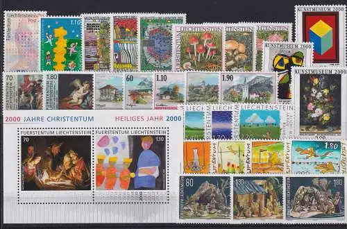 Liechtenstein Jahrgang 2000 mit 1224-1254 ohne 1248 postfrisch #NI255