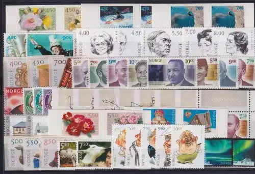 Norwegen Jahrgang 2001 mit 1366-1414 postfrisch #NI260