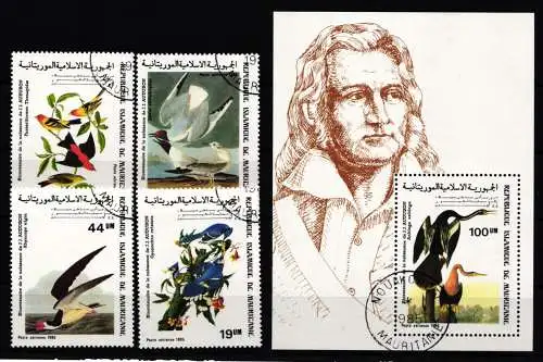 Mauretanien 852-855 und Block 61 gestempelt Wildtiere #NK263