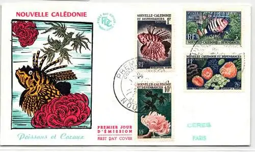 Neukaledonien 364-367 als Ersttagsbrief #NK352