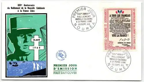 Neukaledonien 413 als Ersttagsbrief #NK366