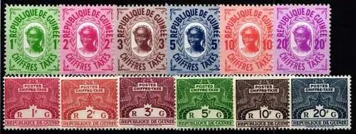 Guinea Portomarken 1-12 postfrisch #NK472