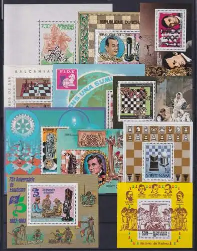 LOT "SCHACH" Blöcke postfrisch Schach #NK486