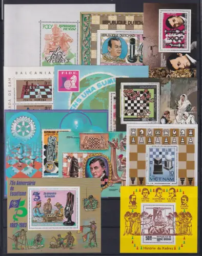 LOT "SCHACH" Blöcke postfrisch Schach #NK486