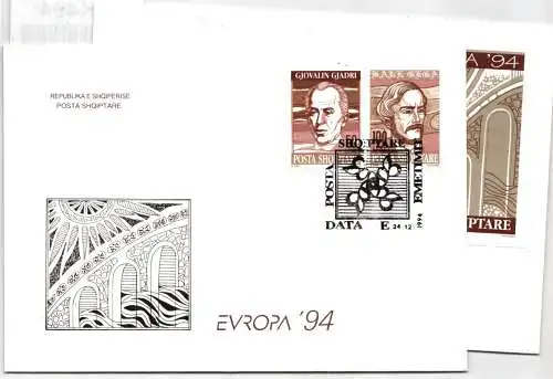 Albanien FDC 2540-2541 und Block 101 als Ersttagsbrief #NK494