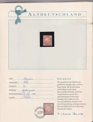 Bayern 42 gestempelt Borek Garantie #NK512