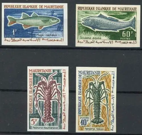 Mauretanien 236-239 B postfrisch Fische #IJ358