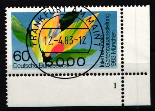 BRD Bund 1174 gestempelt mit Formnummer 1 #NO222