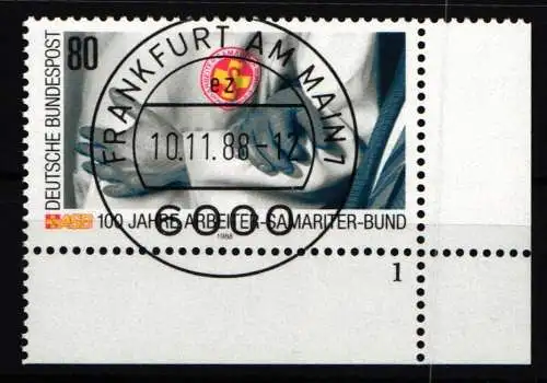 BRD Bund 1394 gestempelt mit Formnummer 1 #NO281