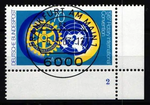 BRD Bund 1327 gestempelt mit Formnummer 2 #NO271