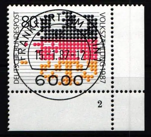 BRD Bund 1309 gestempelt mit Formnummer 2 #NO262