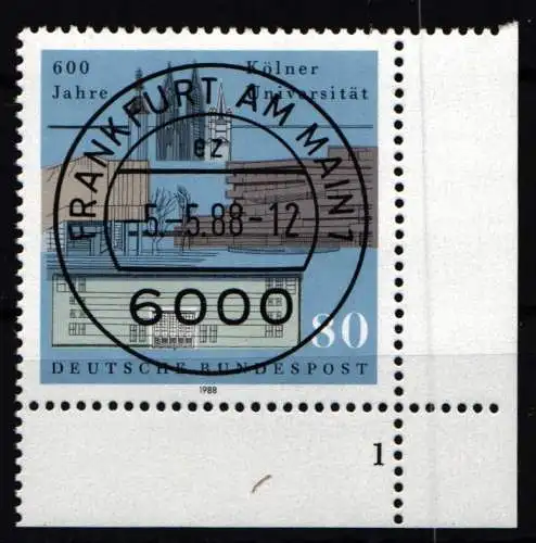 BRD Bund 1370 gestempelt mit Formnummer 1 #NO275