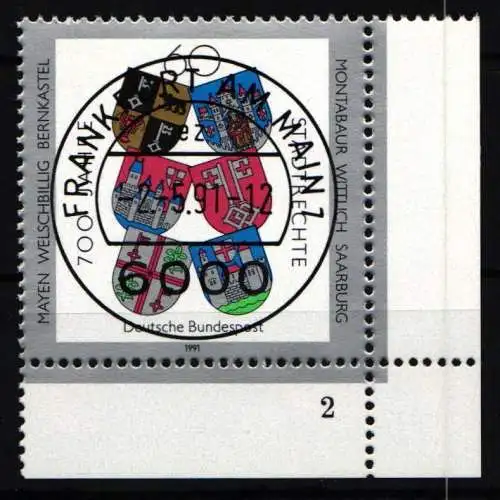 BRD Bund 1528 gestempelt mit Formnummer 2 #NO333