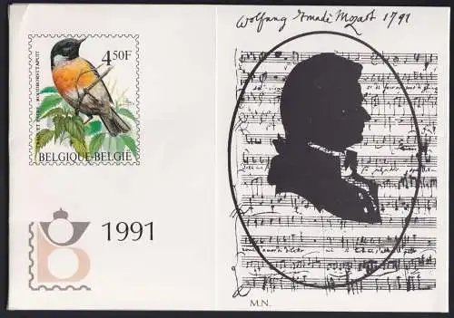 Belgien Jahrgang 1991 mit 2450-2490 postfrisch im Folder inkl 2 MH #NK574
