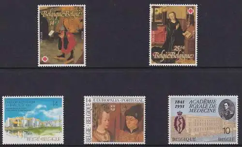 Belgien Jahrgang 1991 mit 2450-2490 postfrisch im Folder inkl 2 MH #NK574