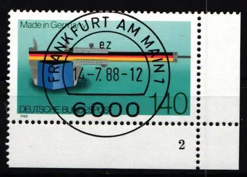 BRD Bund 1378 gestempelt mit Formnummer 2 #NO279