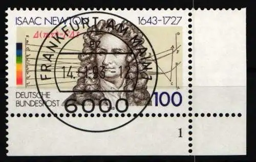 BRD Bund 1646 gestempelt mit Formnummer 1 #NO341