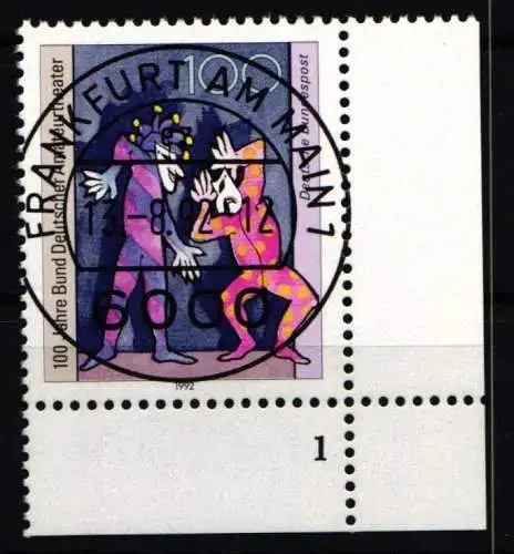 BRD Bund 1626 gestempelt mit Formnummer 1 #NO342