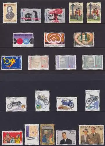 Belgien Jahrgang 1995 mit 2634-2675 postfrisch im Folder inkl 1 MH #NK576