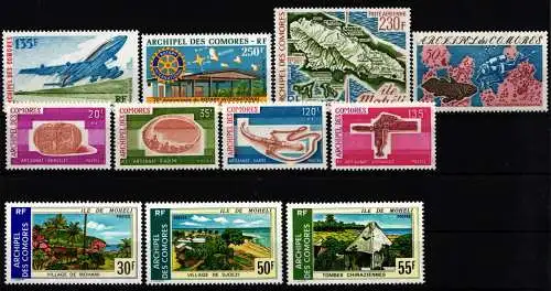 Komoren Jahrgang 1975 postfrisch bis Republik 6.Juli 1975 #NK582