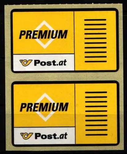 Österreich Premium-Brief-Wertzeichen 1 postfrisch als Paar #NK744