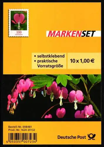 BRD Bund 2547 postfrisch als Folienblatt, Blumen #IP379