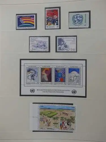 Vereinte Nationen ab 1980 postfrisch besammelt im Safe Vordruck #LY973