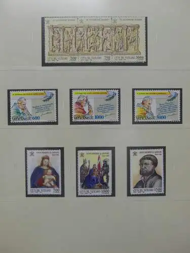Vatikan 1992-1997 postfrisch besammelt im Safe Vordruck #LZ001