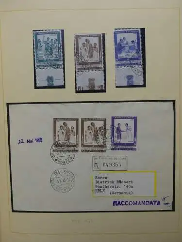 Vatikan 1963-1973 gestempelt besammelt mit Briefen im Binder #LY999