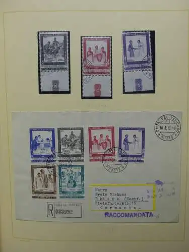 Vatikan 1963-1973 gestempelt besammelt mit Briefen im Binder #LY999