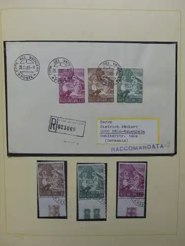 Vatikan 1963-1973 gestempelt besammelt mit Briefen im Binder #LY999